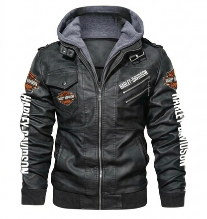 Harley Davidson Men's Classic Cowhide Genuine Real Leather Jacket