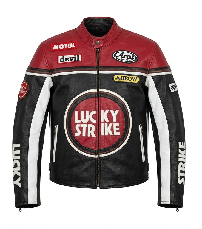 LUCKY STRIKE Grand Prix Racing Series Vintage Deep Burgundy & Onyx Black