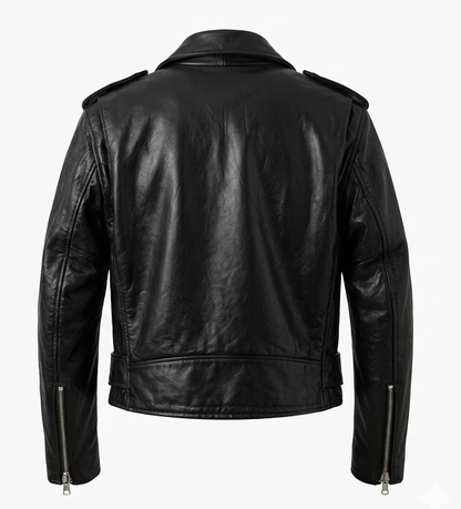 Vintage Schott NYC Leather Moto Jacket Restored Black Biker Jacket