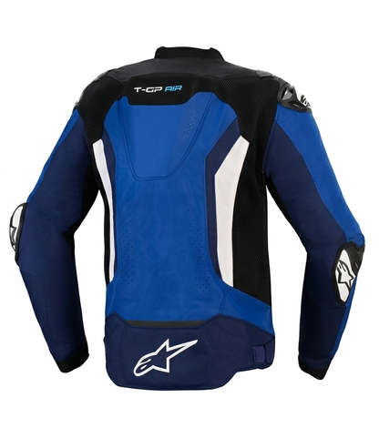 Alpinestars Men Blue Motorcycle Leather Jacket